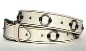 1 1/2" Wide Ring Belt - Crackle White