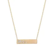 Diffusion Diamond Gold Bar Necklace