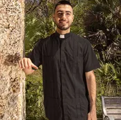 Embroidered Clergy Guayabera Shirt.