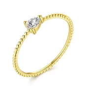 14K Gold Plated Simple Triangle Ring