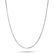 0.8mm Venetian Box Chain in White Gold