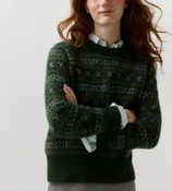 Alpine Fair Isle Sweater in Spruce