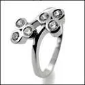 0.60 round Bezels Cubic Zirconia Promise Ring 14K White Gold