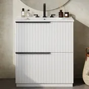 Aeliorue 30" Bathroom Vanity with Ceramic Sink and Full-Extension Drawers