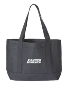 Faster Horses Black Logo Tote
