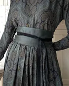 00s Green Leather Obi Wrap Belt