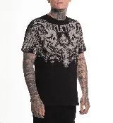 AFFLICTION | T-SHIRT | WINGED UP S/S TEE| BLACK | A30005