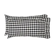 Annie Buffalo Black Check King Pillow Case Set of 2 21×40