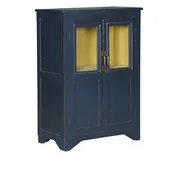 Blue Storage Cabinet with Glass | Asia West