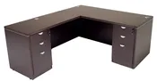 Espresso L-Shaped Desk