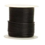 18-ga Stranded BLACK Irradiated PVC Wire, 100′ spool