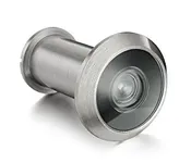 200˚ Glass Lens Door Viewer For Doors 1-3/8" to 2-1/4", Brass Material, Satin Nickel Finish