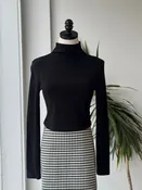 Adriano Goldschmied x Em Rata Black Mock Neck Crop Top, Medium