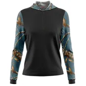 230 GSM merino wool women's Pullover half zip Hoodie