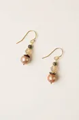Alchemy Pearl, Crystal, Pyrite Simple Earrings