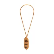 Baguette Tan Crochet Bag Charm