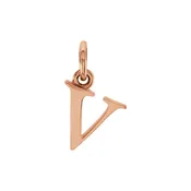 14K Rose Gold Lowercase Initial Necklace or Charm/Pendant
