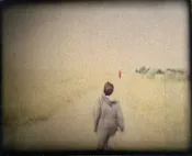 Colby Caldwell Encaustic Photo of Young Boy in Hoodie