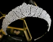 Beautiful Sky CZ Tiara - Silver or Gold