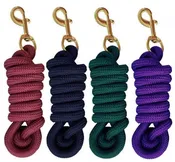 8' Nylon Braided Lead w/Knotted End & Brass Hardware