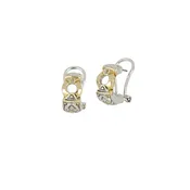 Antiqua Collection - Gold Circle Post Clip Earrings