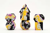 16MM PRIDE SHARP EDGE SILICONE RUBBER POLY DICE SET NONBINARY 7