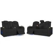Anthem LT HeatZeroᵀᴹ Italian Leather Home Theater Sofa & Loveseat