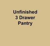 Unfinished 3 Drawer Pantry