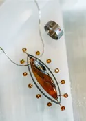Carved Montana Agate Pendant/Brooch — The Jeweler's Workbench