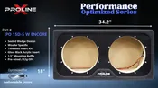 Audiomobile Encore 4415 Dual Box: Sealed 15" Wedge Enclosure