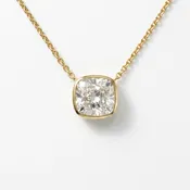 1.00cts Cushion Lab Grown Diamond Solitaire Necklace