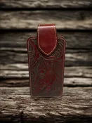 5002BR Horsehead Brown Leather Vertical XL Phonecase