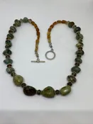 #16 Turquoise and Smokey Quartz Necklace