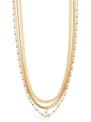 All the Chains Pearl Layered Necklace