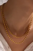 18K Gold Dipped Stainless Layered Necklace