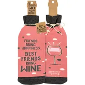 Best Friends Wine Sock