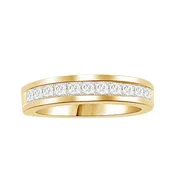 LADIES BAND 1 CT PRINCESS 14K YELLOW GOLD