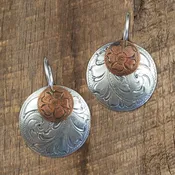 1″ Double Concho Earring