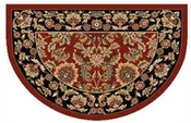Hearth Rug - Kashan – Red &amp;amp; Black – half  (2223)