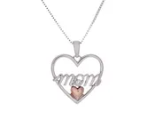 .01ct. Diamond Mom Pendant in Sterling Silver