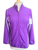 Adidas ClimaProof Purple Full Zip Windbreaker Jacket Size M