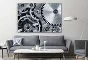 Wheels and Machines Technology Vintage Canvas Print Wall Art