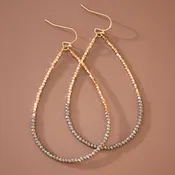 Abbie Gold Earrings with Glass Beads