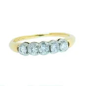0.50 CTW Ladies 14K Yellow Gold Diamond Guard Ring