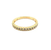 0.25 Ctw14kt Yellow Gold Diamond Stackable Wedding Band