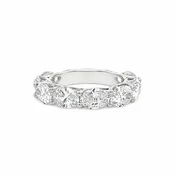 14Kt Oval Eternity Diamond Wedding Band