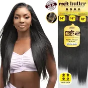 Janet Collection MELT™ BUTTER Natural Straight 3PCS – 12A Virgin Human Hair Bundles