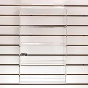 Acrylic slatwall showcase – 13″w x 21″h x 7.5″d