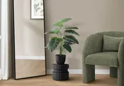 24" Tall, Artificial Plant, Alocasia, Indoor, Faux, Fake, Table, Greenery, Potted, Real Touch, Decorative - Green / Black
