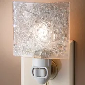 Fused Glass Nightlight - Clear Glass Chip